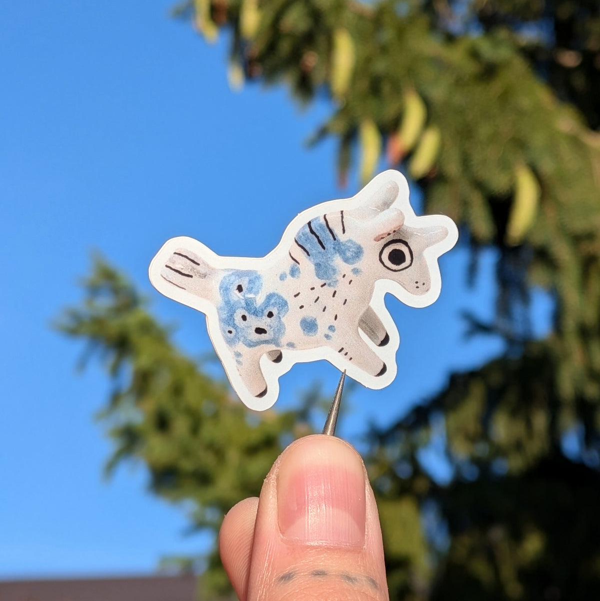 Little Blue Unicorn Sticker