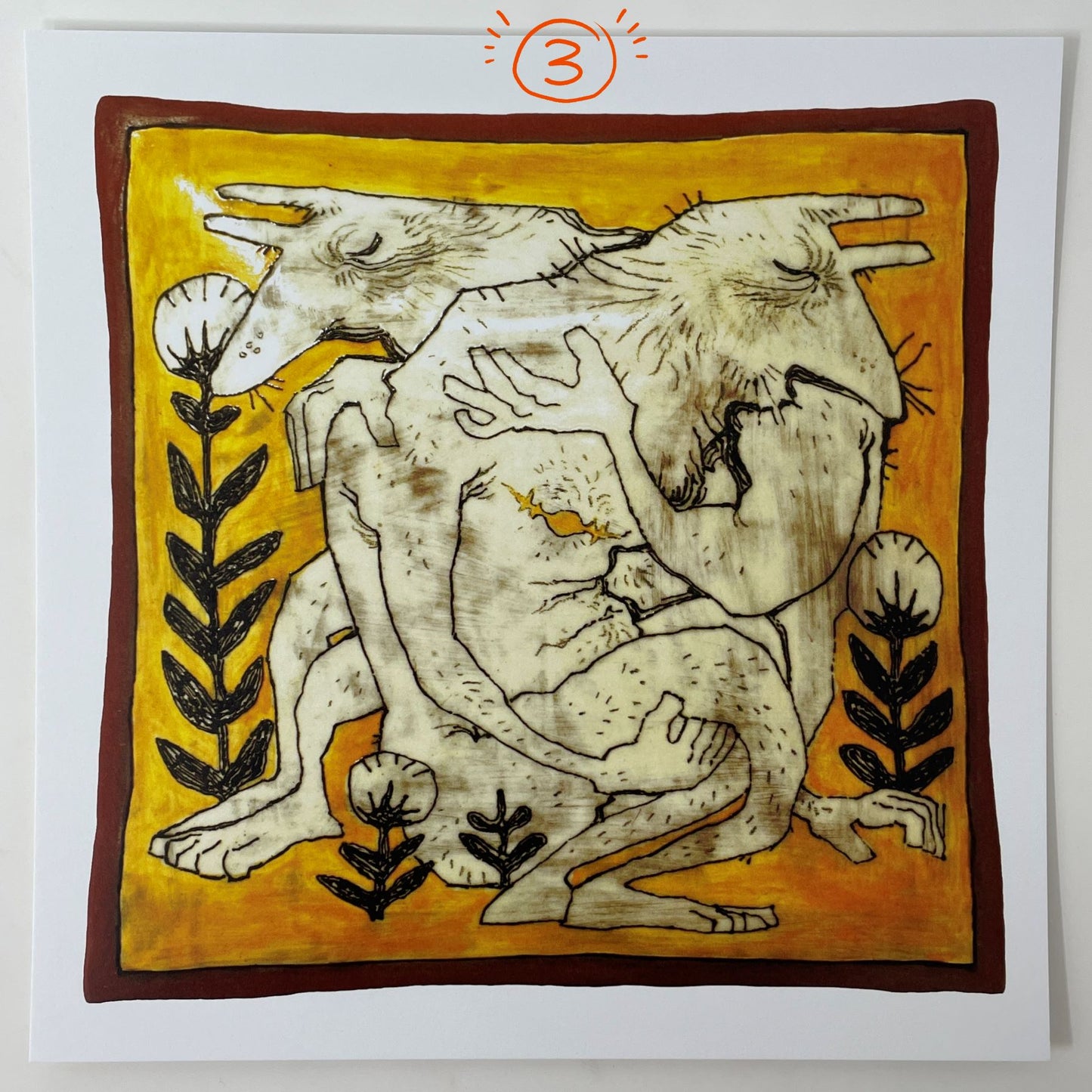 Your Embrace Triptych Ceramic Tile Prints