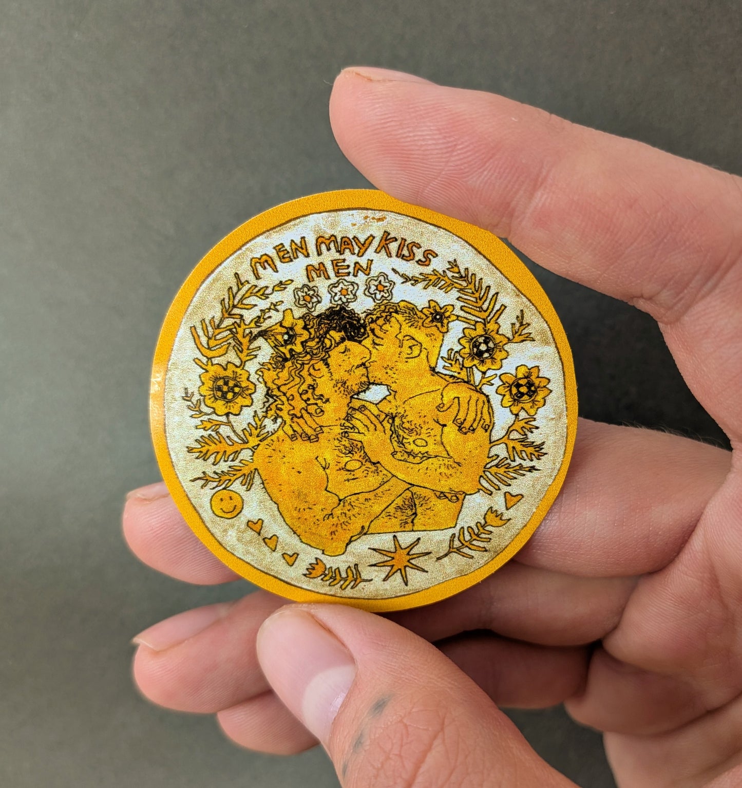 Men May Kiss Men Sticker