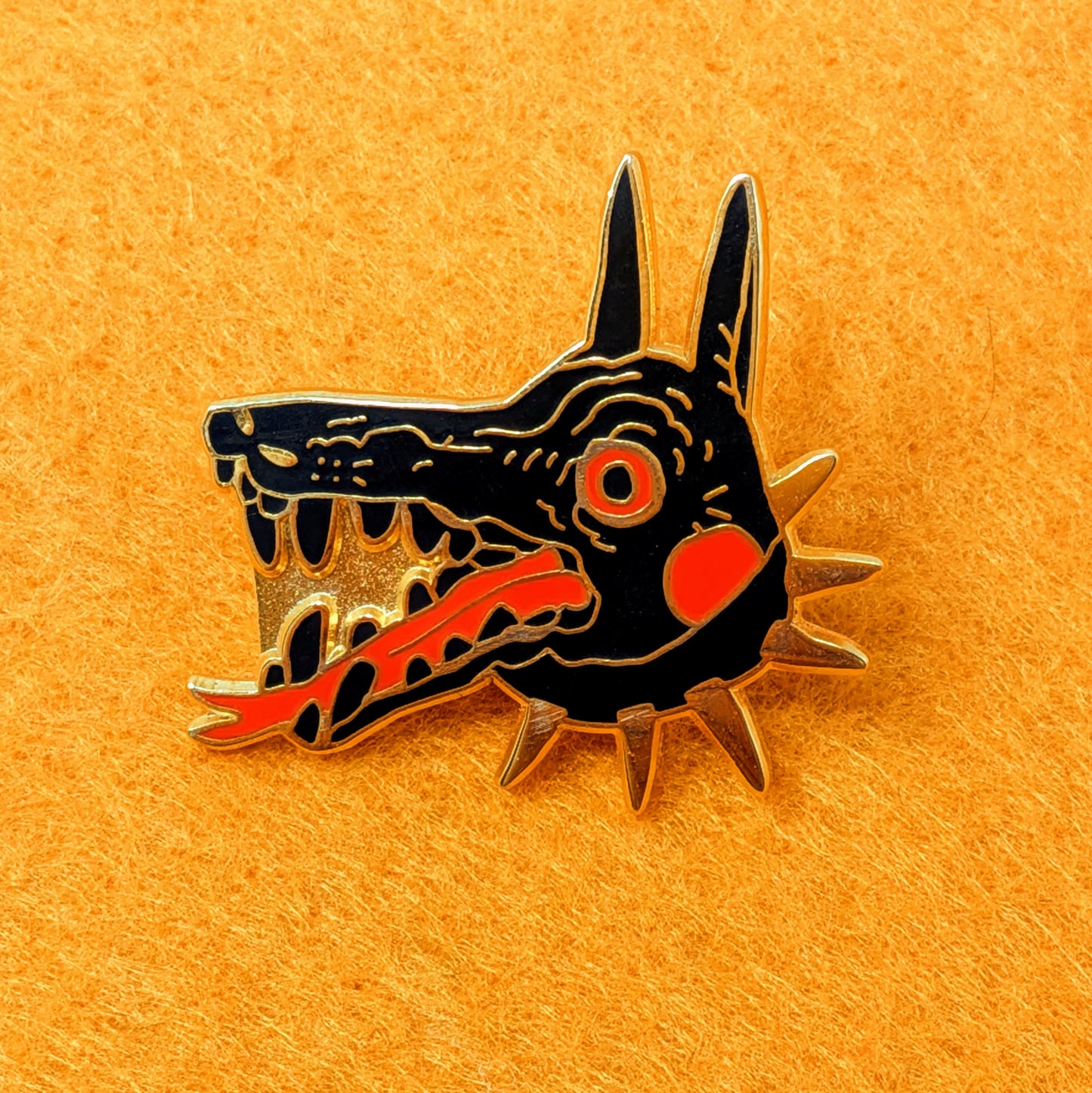 Black Hound Enamel Pin