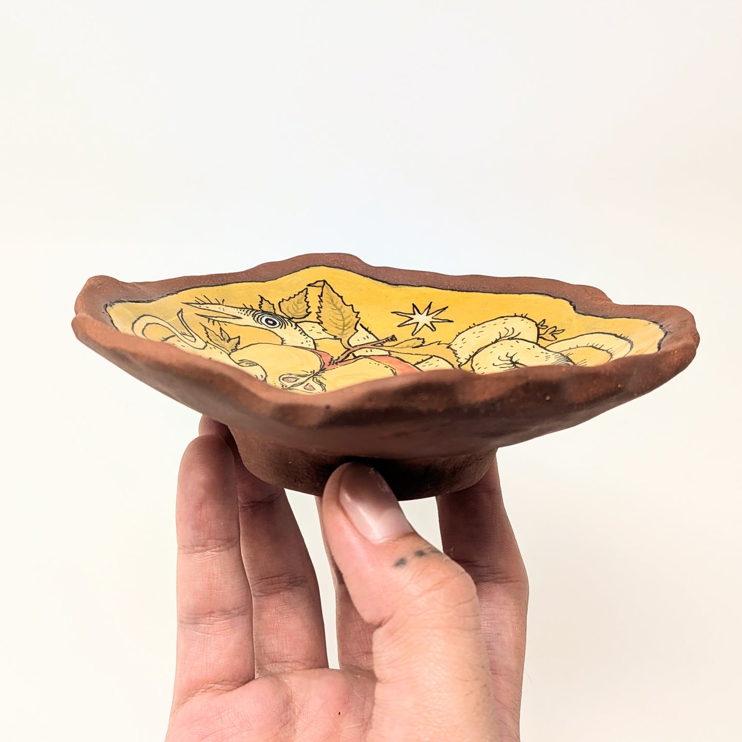 Apple Worms Ceramic Dish