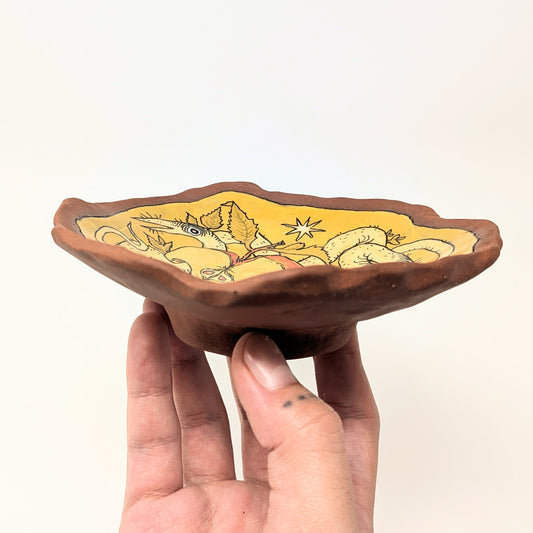 Apple Worms Ceramic Dish