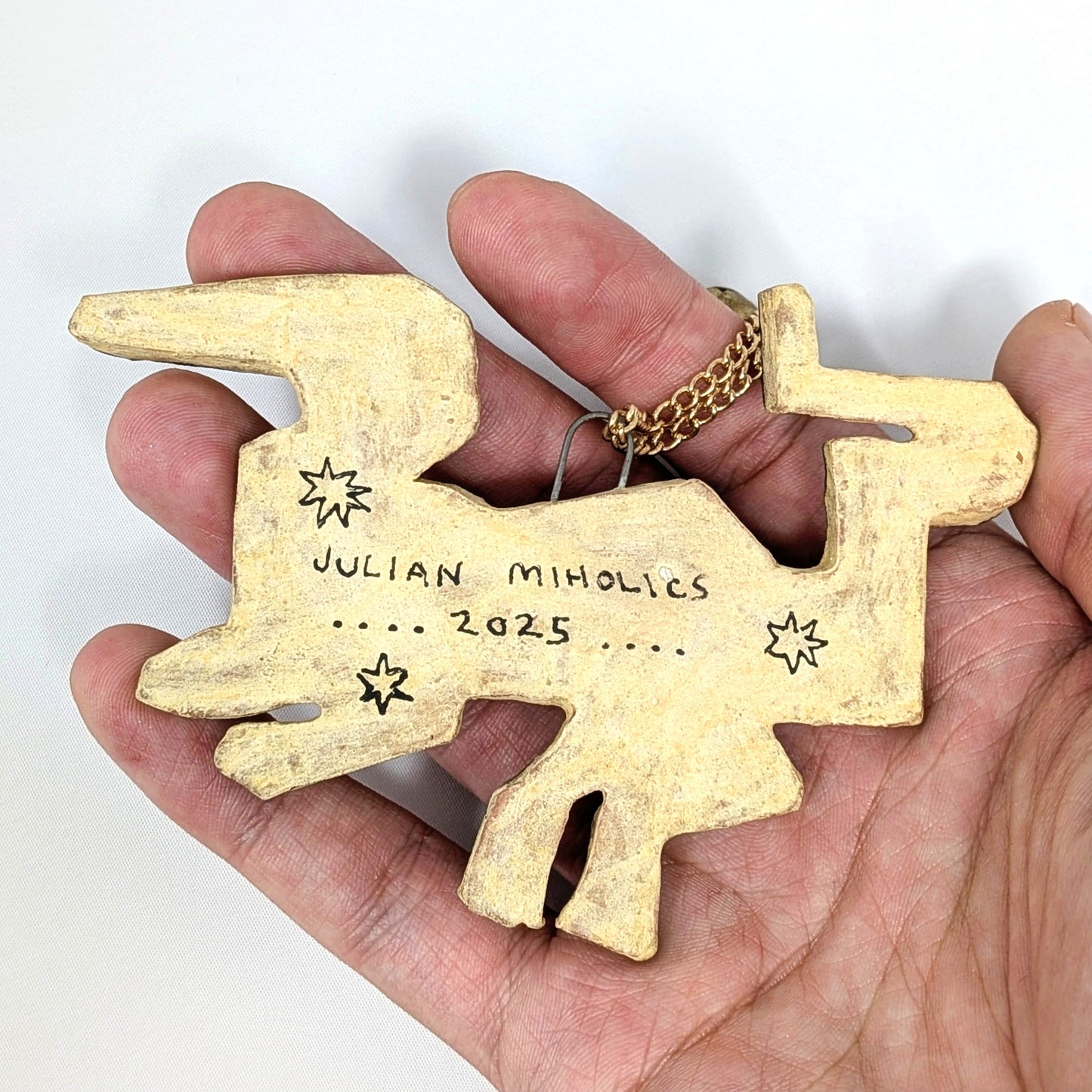 Ceramic Theropod Charm