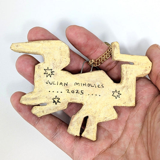 Ceramic Theropod Charm