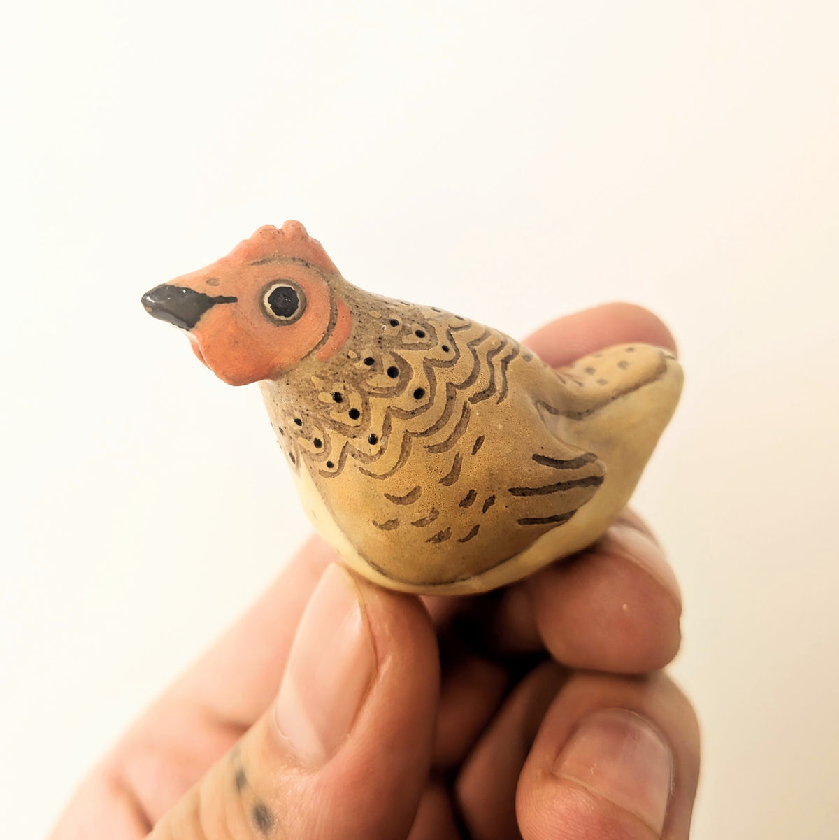 Sitting Birds Ceramic Sculptures