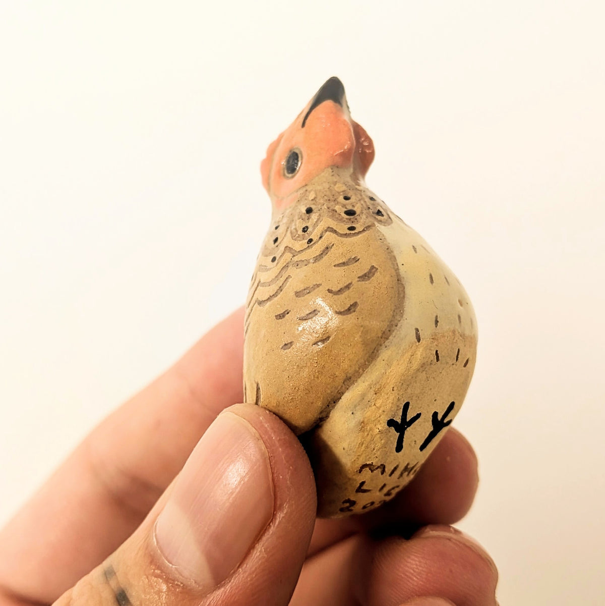 Sitting Birds Ceramic Sculptures