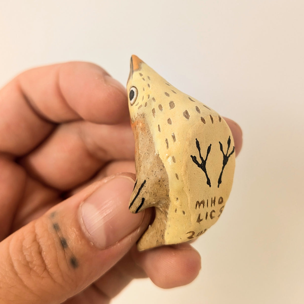 Sitting Birds Ceramic Sculptures