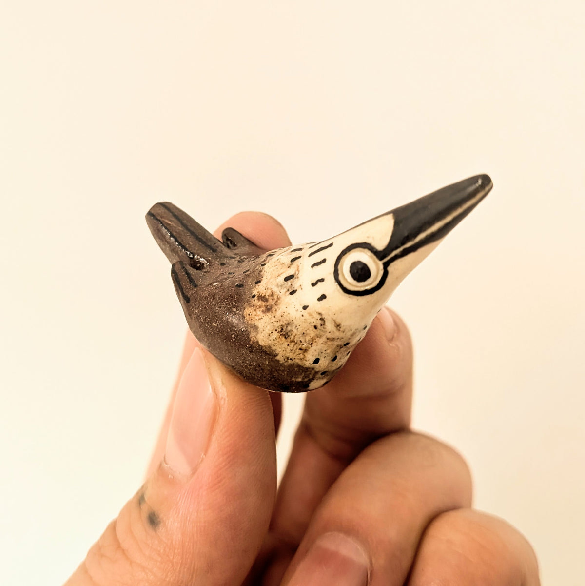 Sitting Birds Ceramic Sculptures