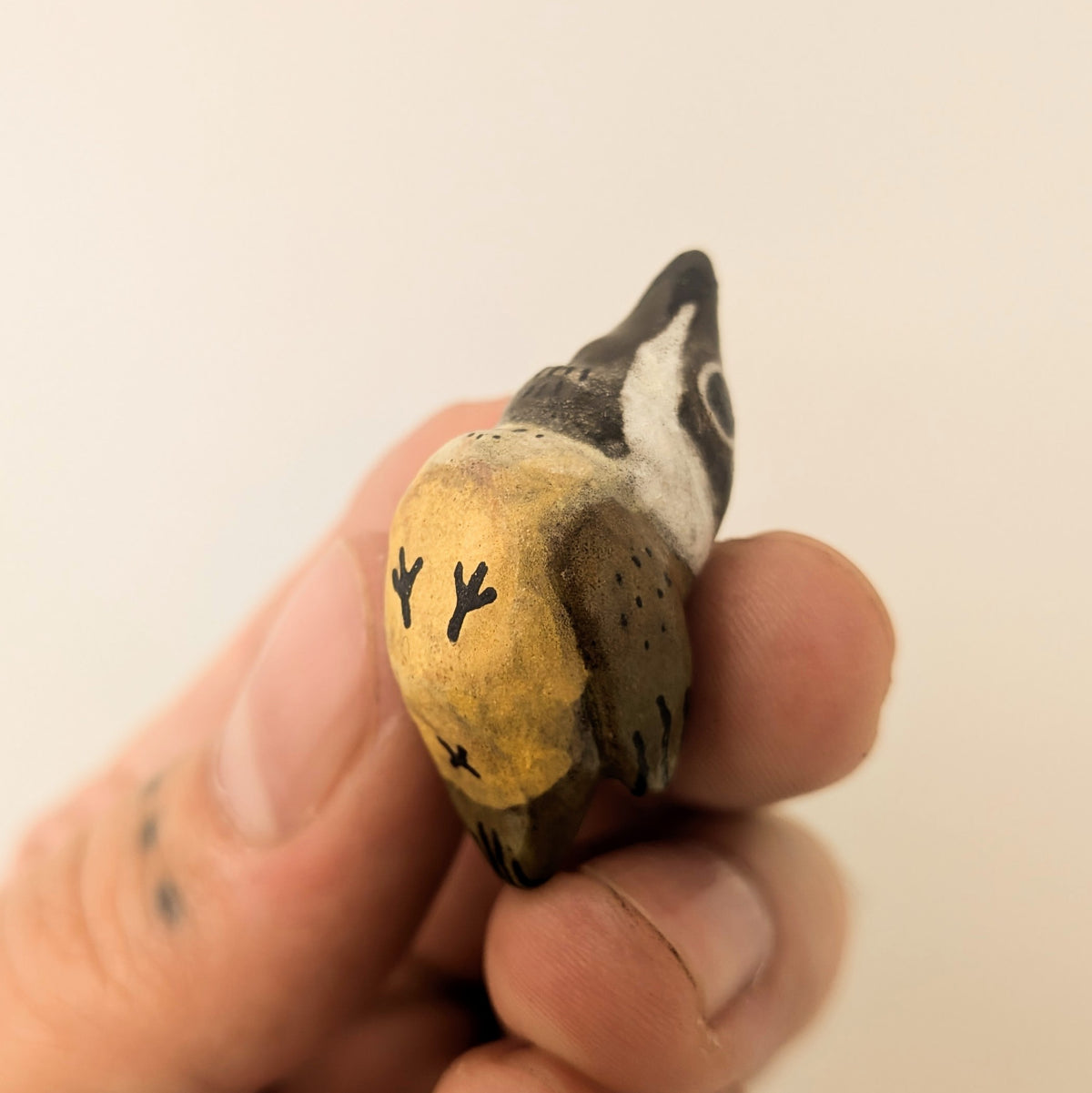 Sitting Birds Ceramic Sculptures