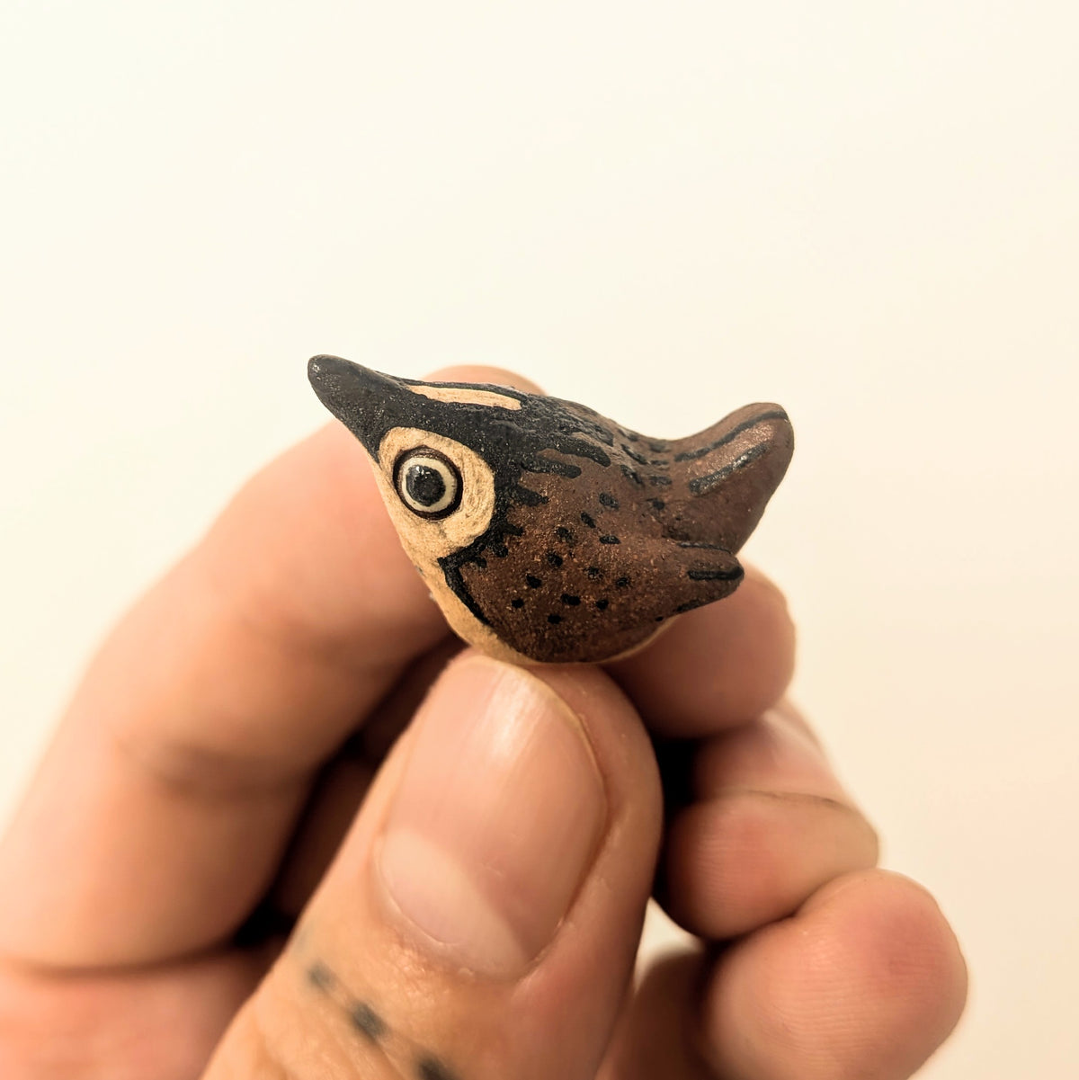 Sitting Birds Ceramic Sculptures
