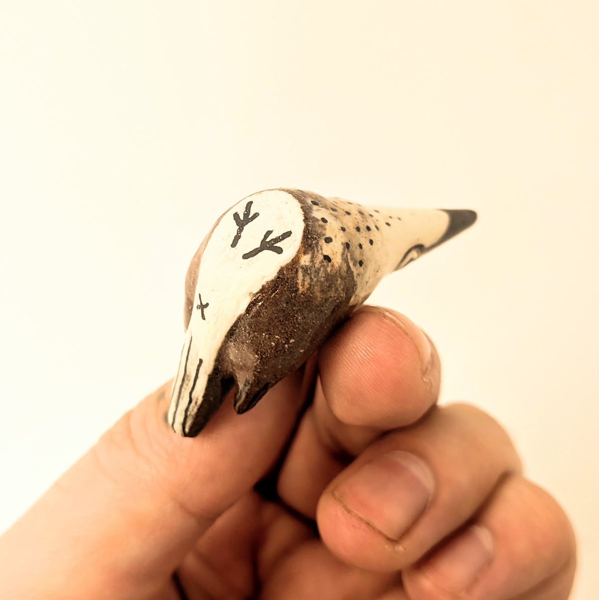 Sitting Birds Ceramic Sculptures