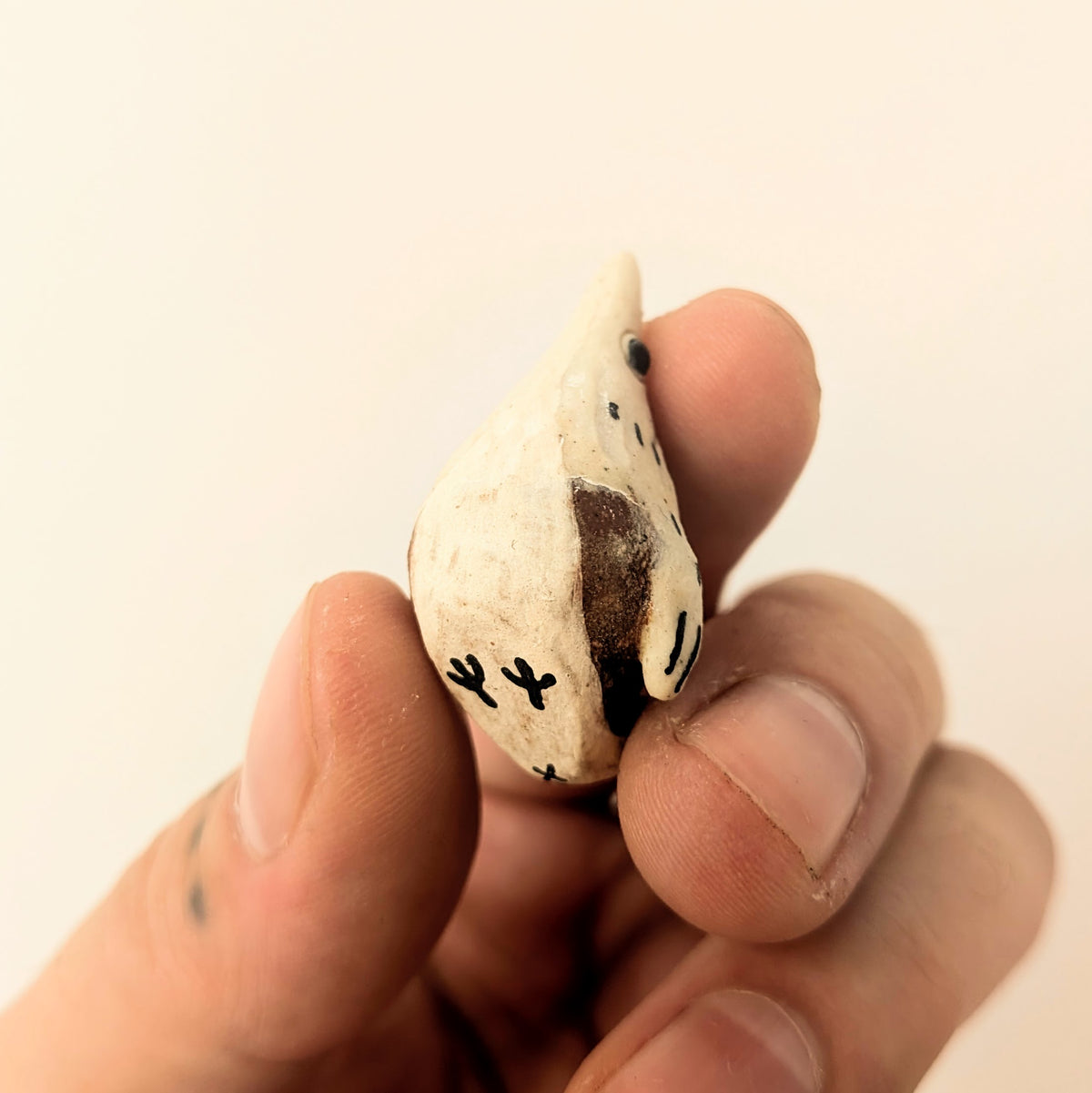 Sitting Birds Ceramic Sculptures