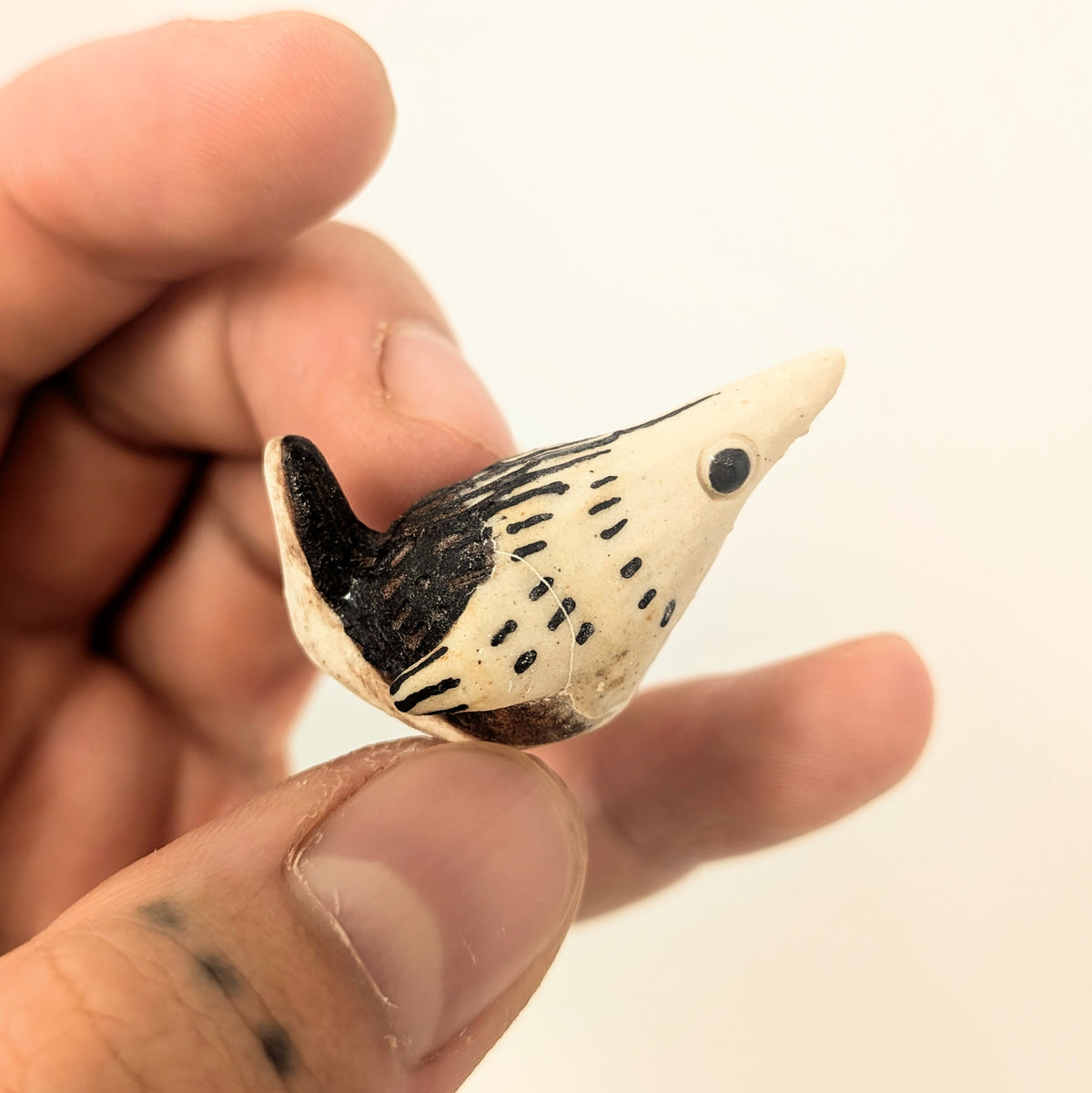 Sitting Birds Ceramic Sculptures