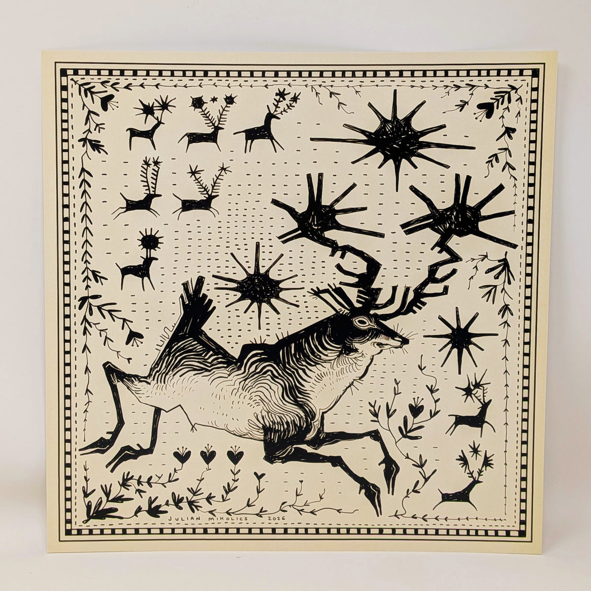 Star Stag Art Print