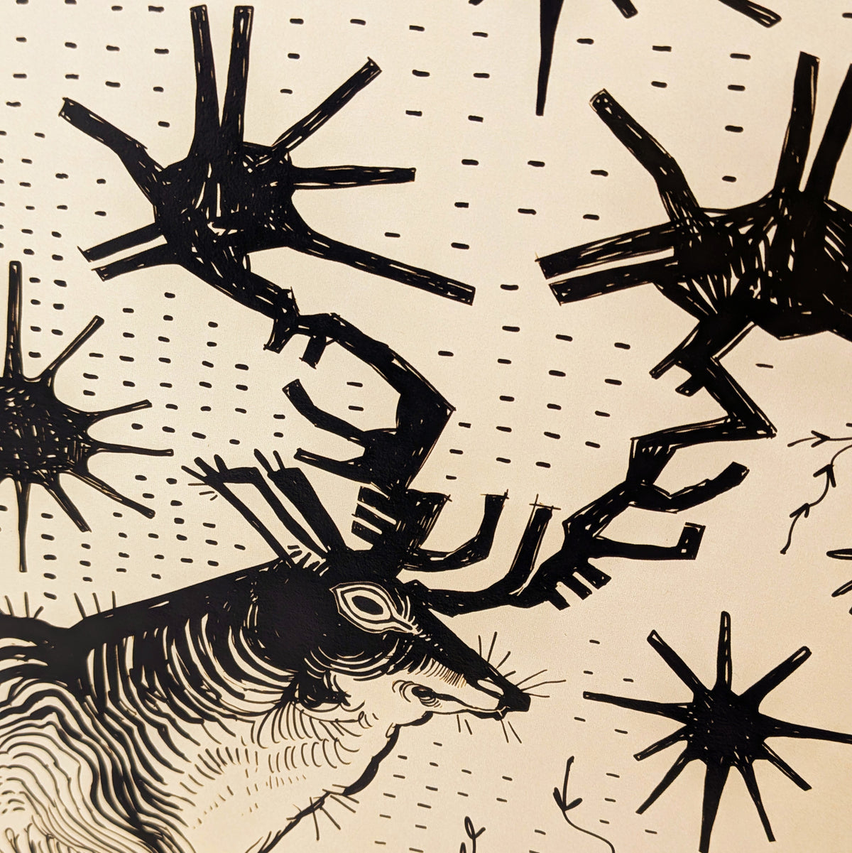 Star Stag Art Print