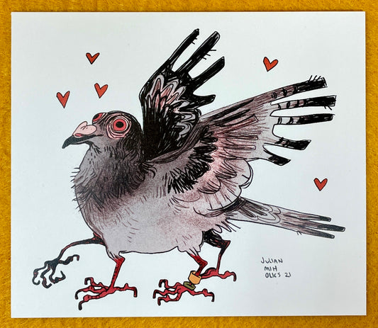 Pigeon Griffin Mini Print