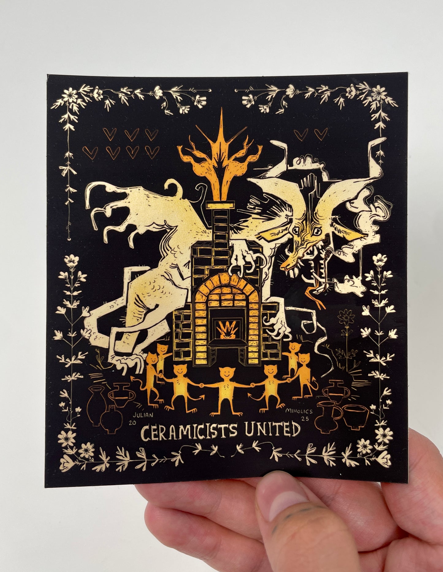 Ceramicists United Sticker - Mirror Matte Finish