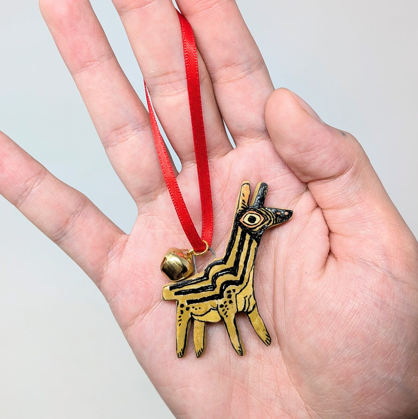Striped Friend Creature Ceramic Charm