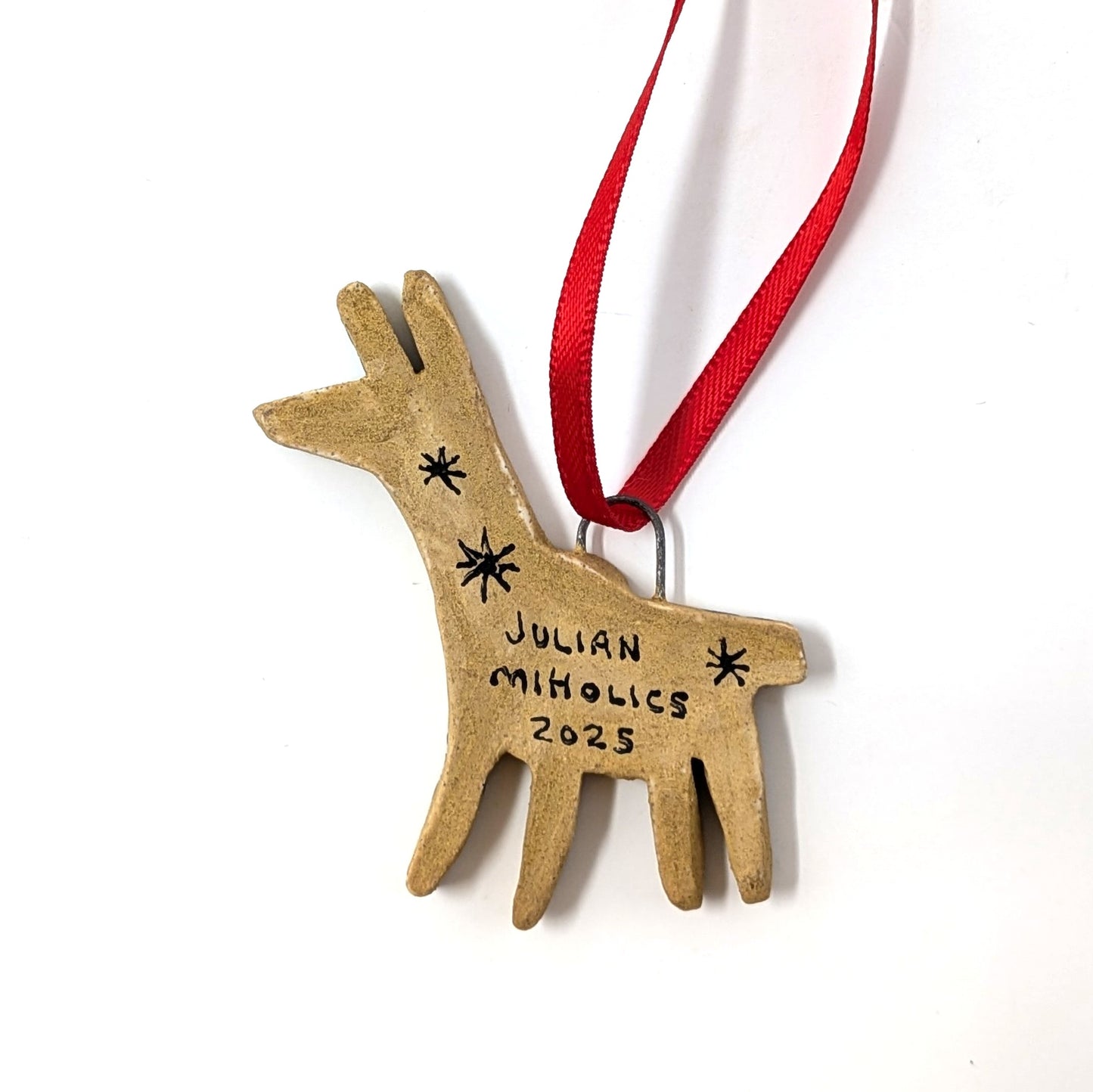 Striped Friend Creature Ceramic Charm