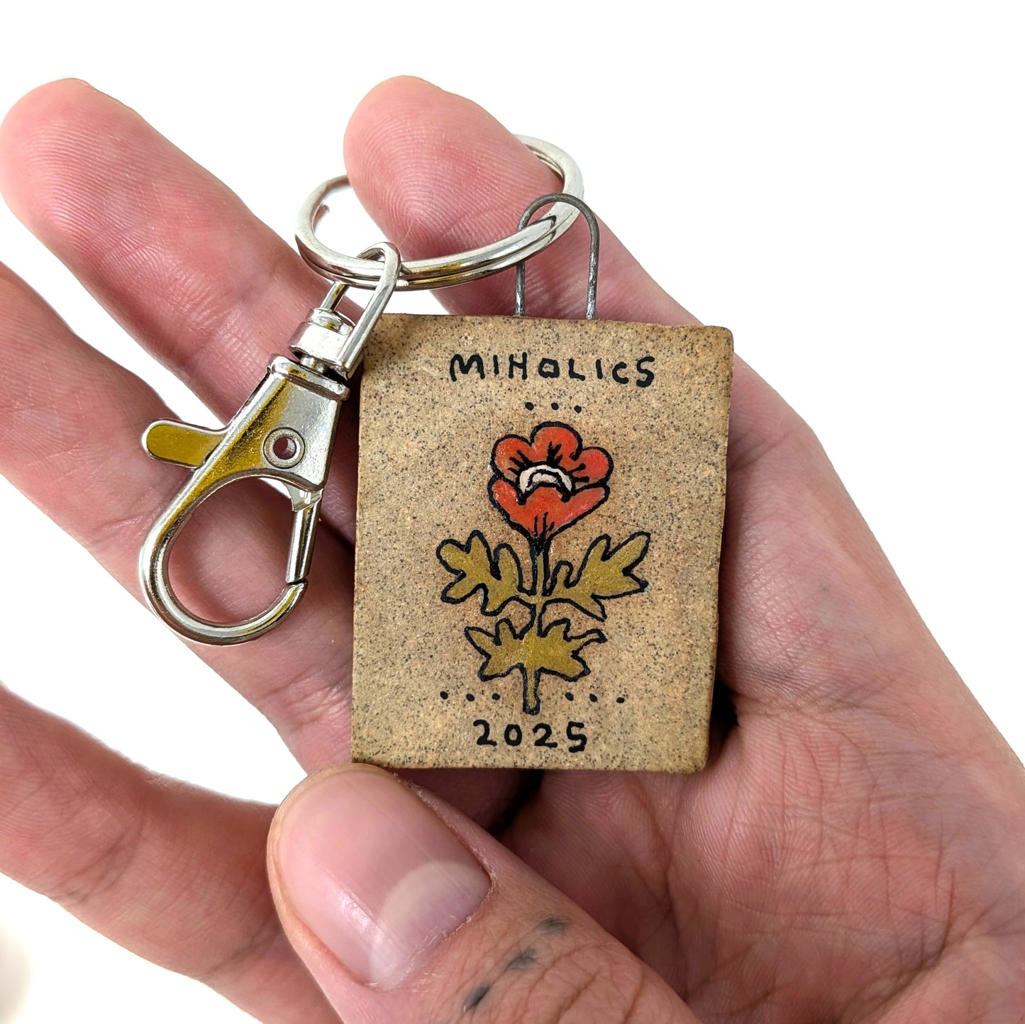 Red Wyrm Ceramic Charm