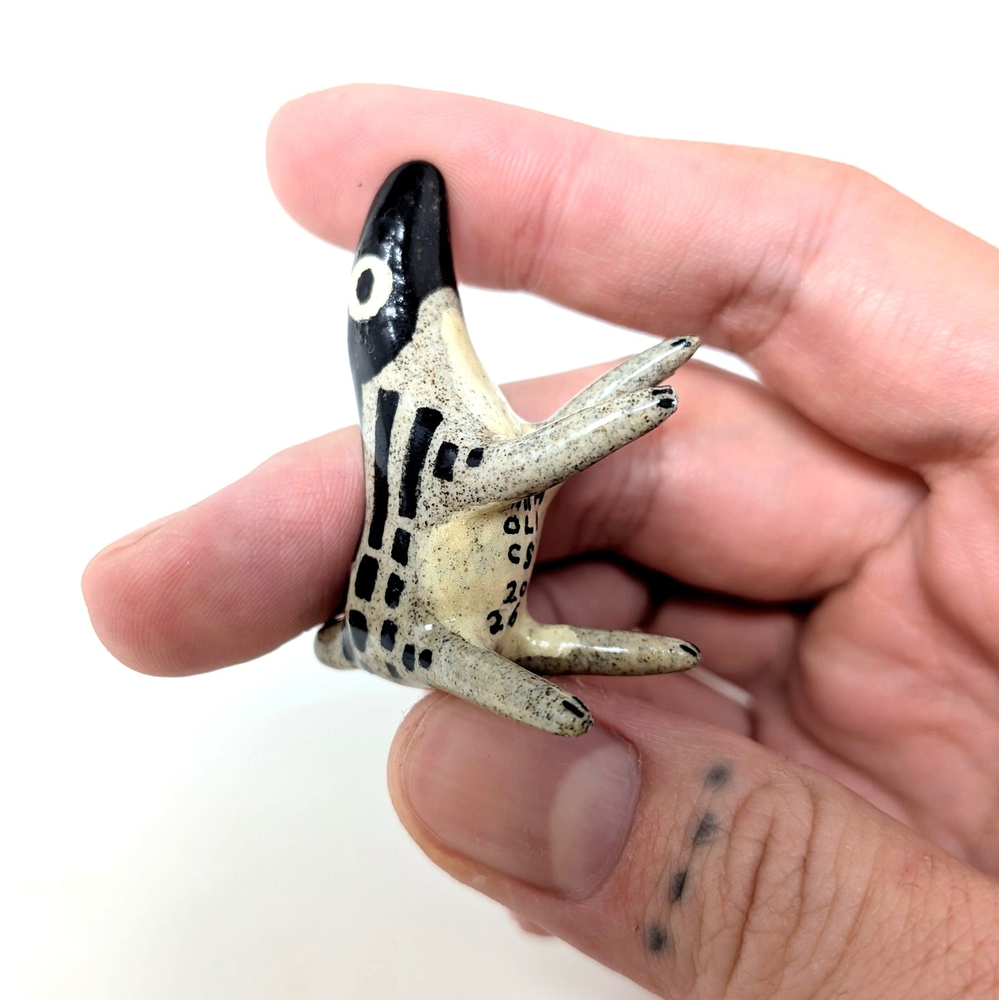 Striped Little Beasts Ceramic Sculptures