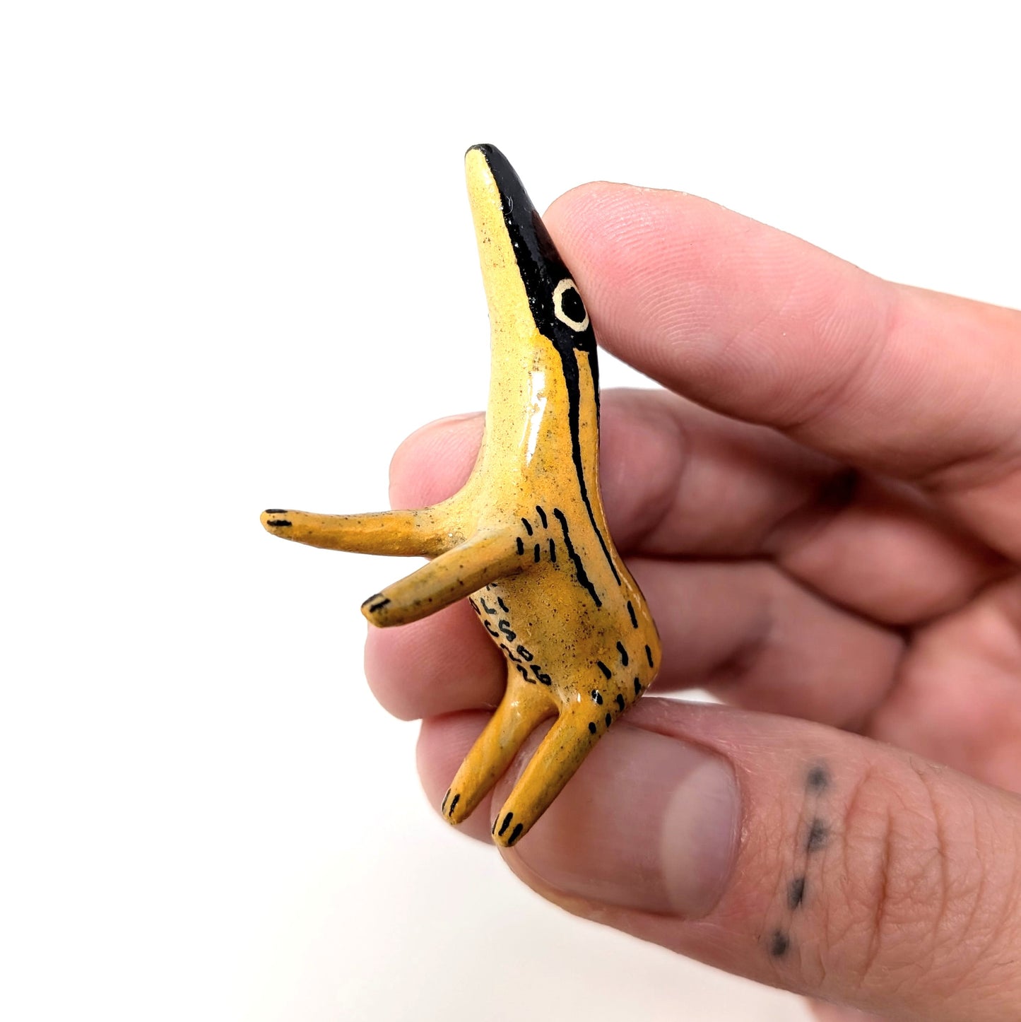 Striped Little Beasts Ceramic Sculptures