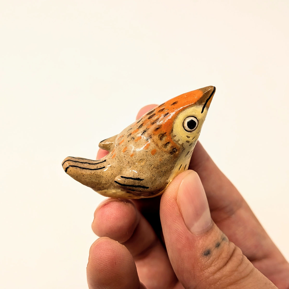 Sitting Birds Ceramic Sculptures