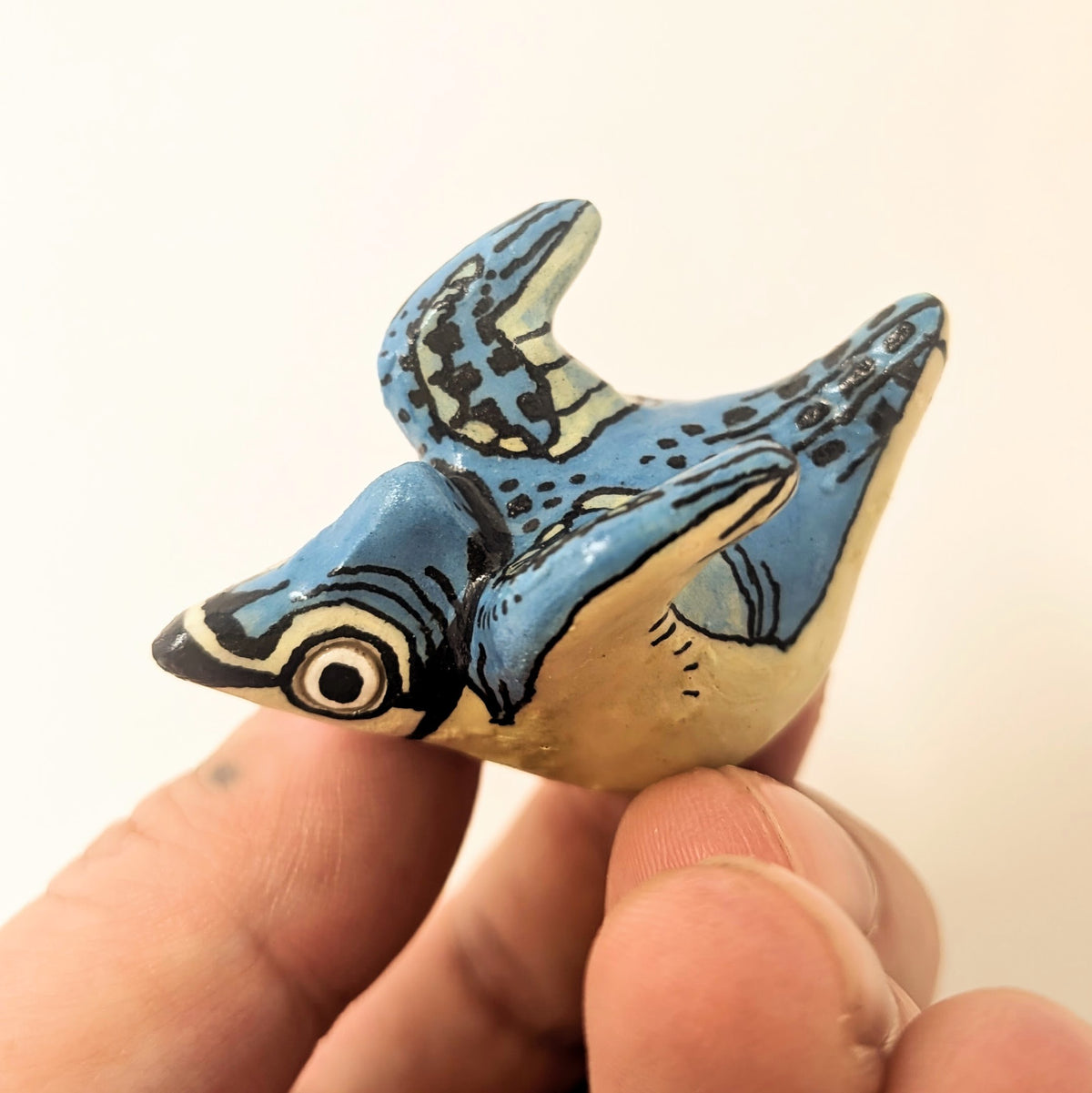 Sitting Birds Ceramic Sculptures