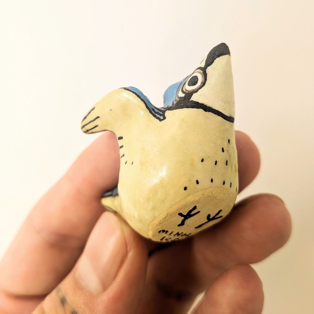 Sitting Birds Ceramic Sculptures