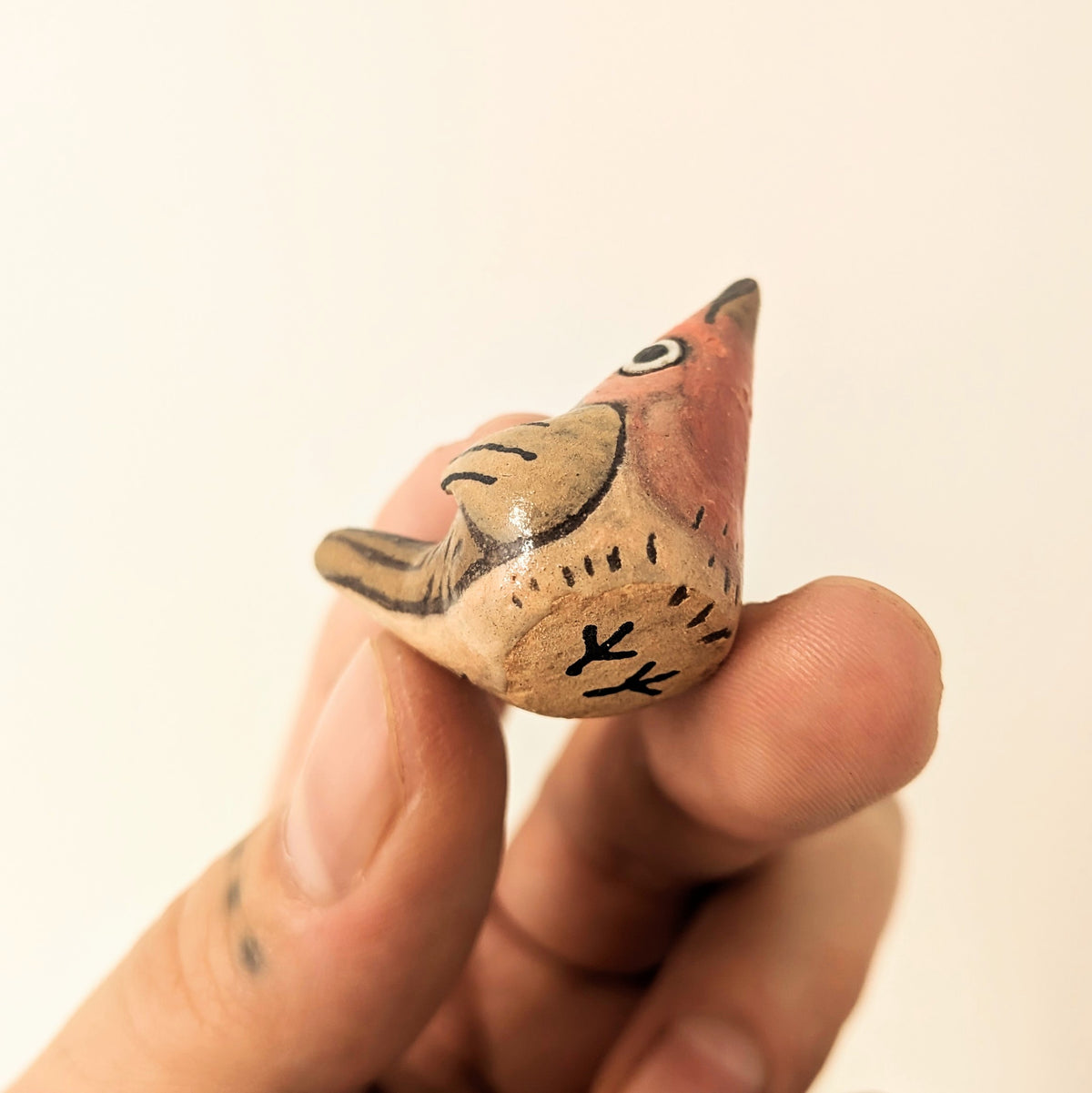 Sitting Birds Ceramic Sculptures