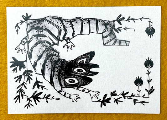 Three-Headed Lizard Mini Print