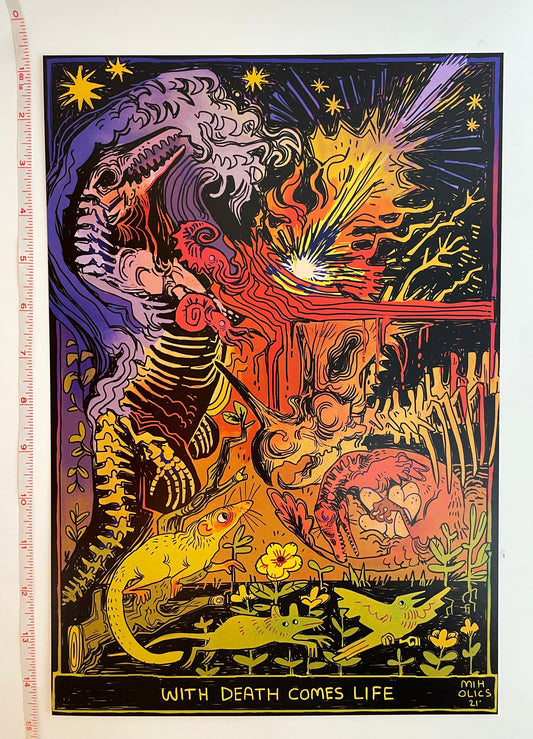 With Death Comes Life - K-Pg Extinction Event Print