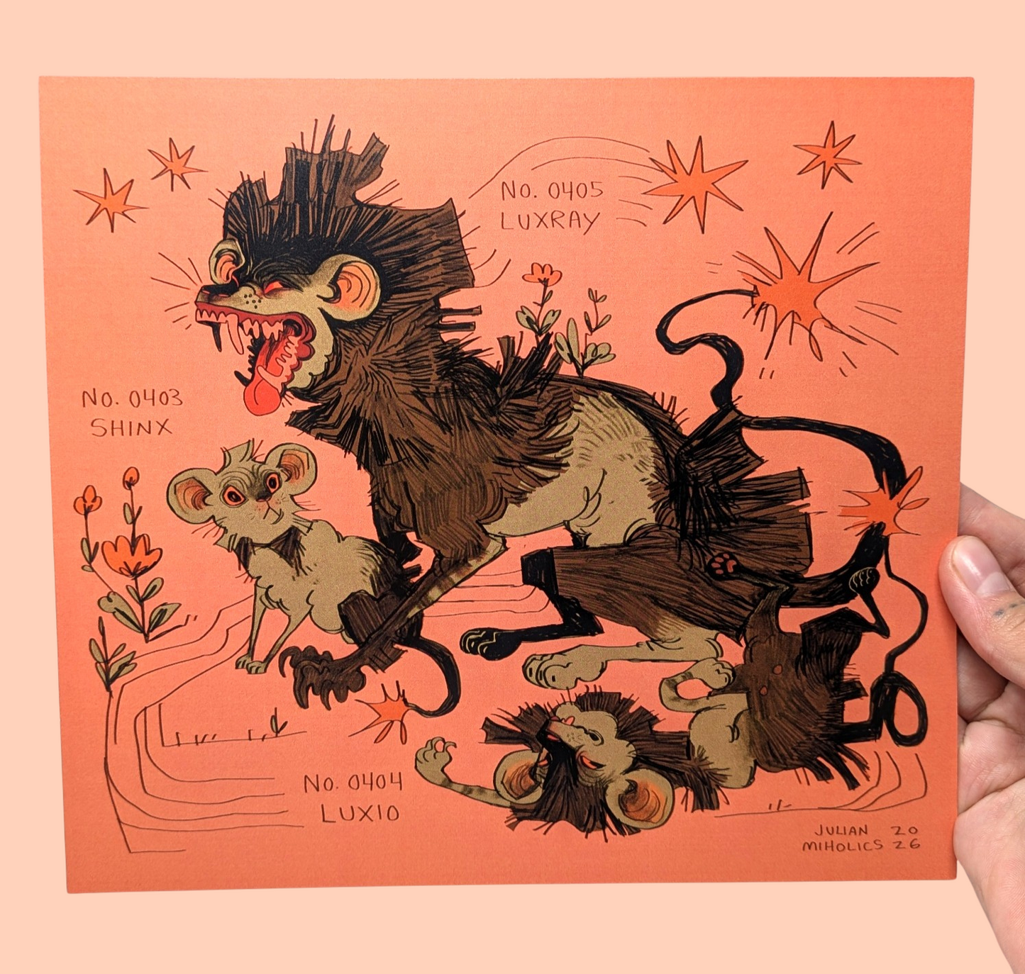 Pokémon - Luxray Family Print